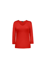 Karen V-Neck 3/4 Sleeve Top (Relaxed Fit) - SALE
