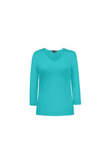Karen V-Neck 3/4 Sleeve Top (Relaxed Fit) - SALE