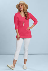 Sandra V-Neck 3/4 Sleeve Tunic