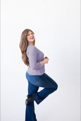 Deborah V-Neck 3/4 Sleeve Top - Seasonal Colors