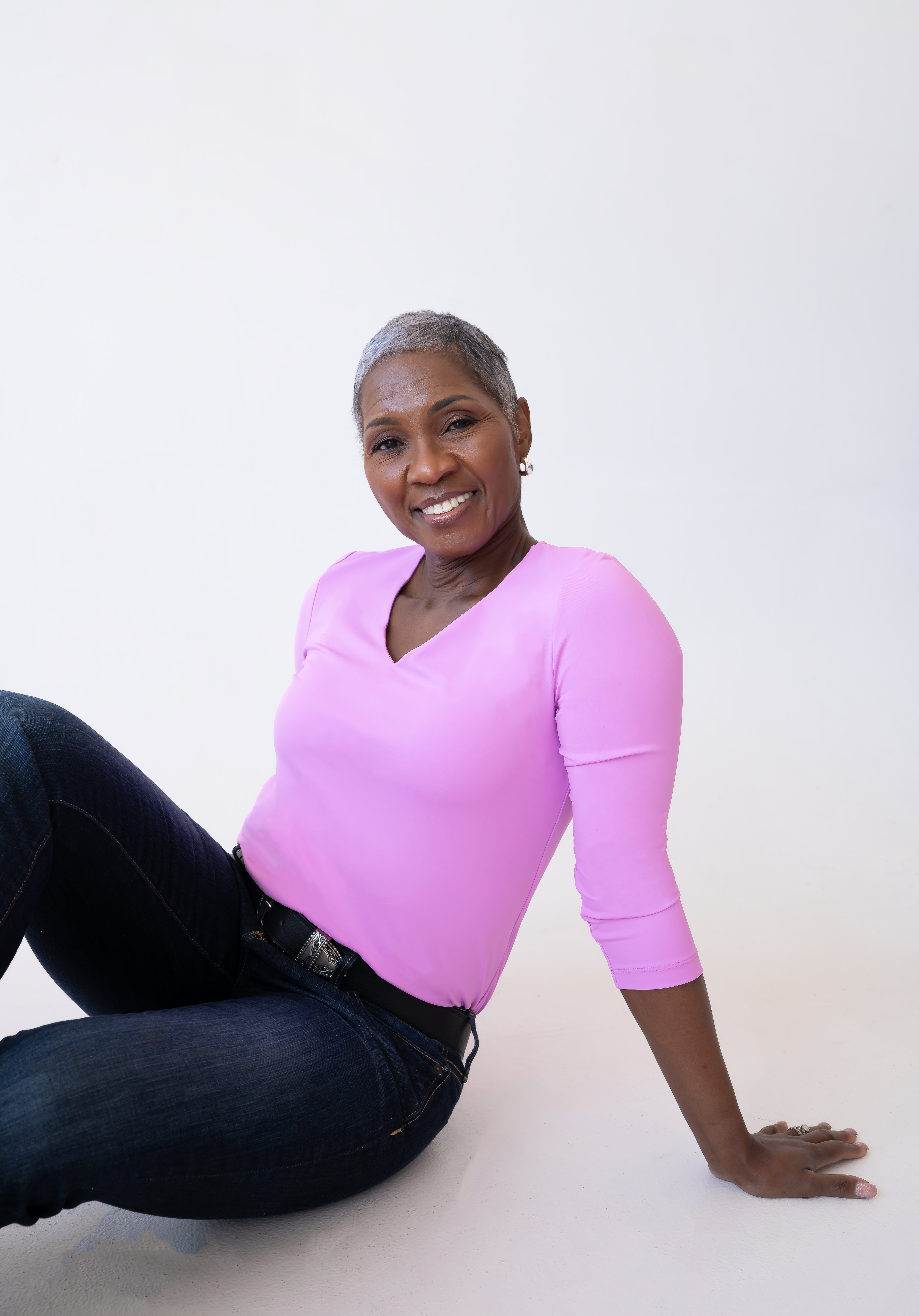 Deborah V-Neck 3/4 Sleeve Top - Seasonal Colors