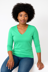 Deborah V-Neck 3/4 Sleeve Top - SALE
