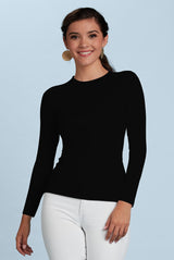 Juliet Jewel Neck Long Sleeve Top