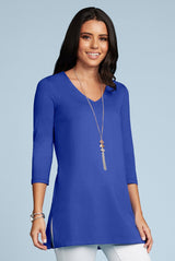 Sandra V-Neck 3/4 Sleeve Tunic