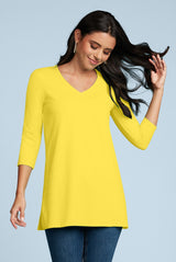 Sandra V-Neck 3/4 Sleeve Tunic