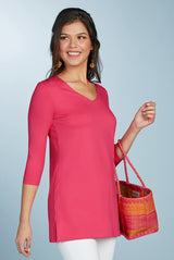 Sandra V-Neck 3/4 Sleeve Tunic