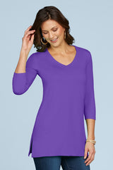 Sandra V-Neck 3/4 Sleeve Tunic