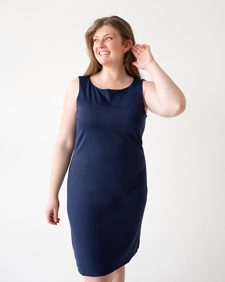 Deena Boatneck Sleeveless Dress