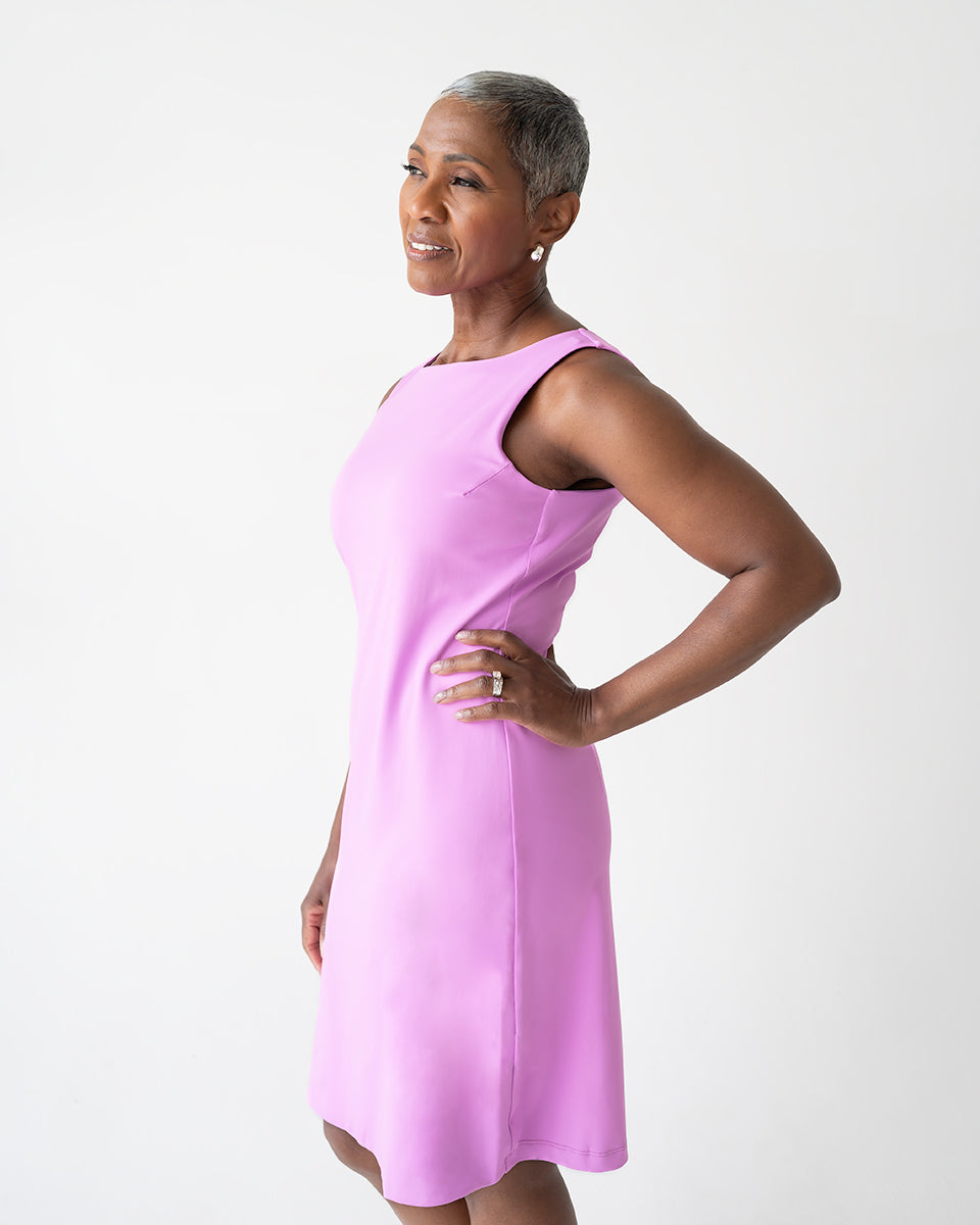 Deena Boatneck Sleeveless Dress - Seasonal Colors