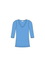 Rachel V-Neck 3/4 Sleeve Ruched Top - SALE