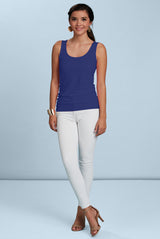 Peg Scoopneck Ruched Tank Top