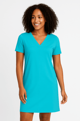 Paige V-Placket T-Shirt Dress