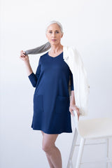Emily V-Neck 3/4 Sleeve Dress
