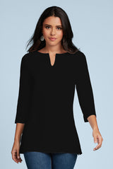 Hillary V-Placket 3/4 Sleeve Tunic
