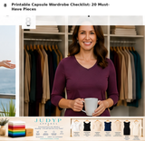 Printable Capsule Wardrobe Checklist: 20 Must-Have Pieces