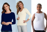 Interview outfits for women: JudyP Sabrina in navy, Deborah in pearl and Christina shell in white