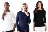 JudyP Sabrina in white, Juliet in navy and Sabrina in black
