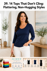 14 Tops That Don’t Cling: Flattering, Non-Hugging Styles