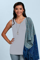 Hannah V-Neck Long Layering Tank Top - Seasonal Colors