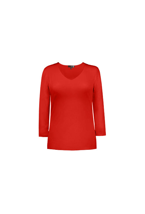 Karen V-Neck 3/4 Sleeve Top (Relaxed Fit) - SALE