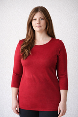 Karen 3/4 Sleeve V-Neck Top (Relaxed Fit) Basics
