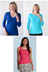 3-Piece Tops & Tank Bundle in Fashion Colors (XS–L)
