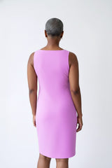 Cotton Candy Boatneck Sleeveless Dress Back View - UPF 50 | JudyP Apparel