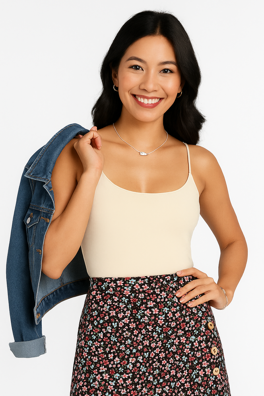 June Scoop Neck Spaghetti Strap Layering Camisole