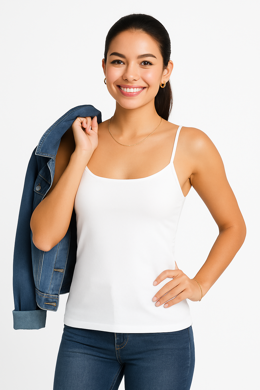 June Scoop Neck Spaghetti Strap Layering Camisole