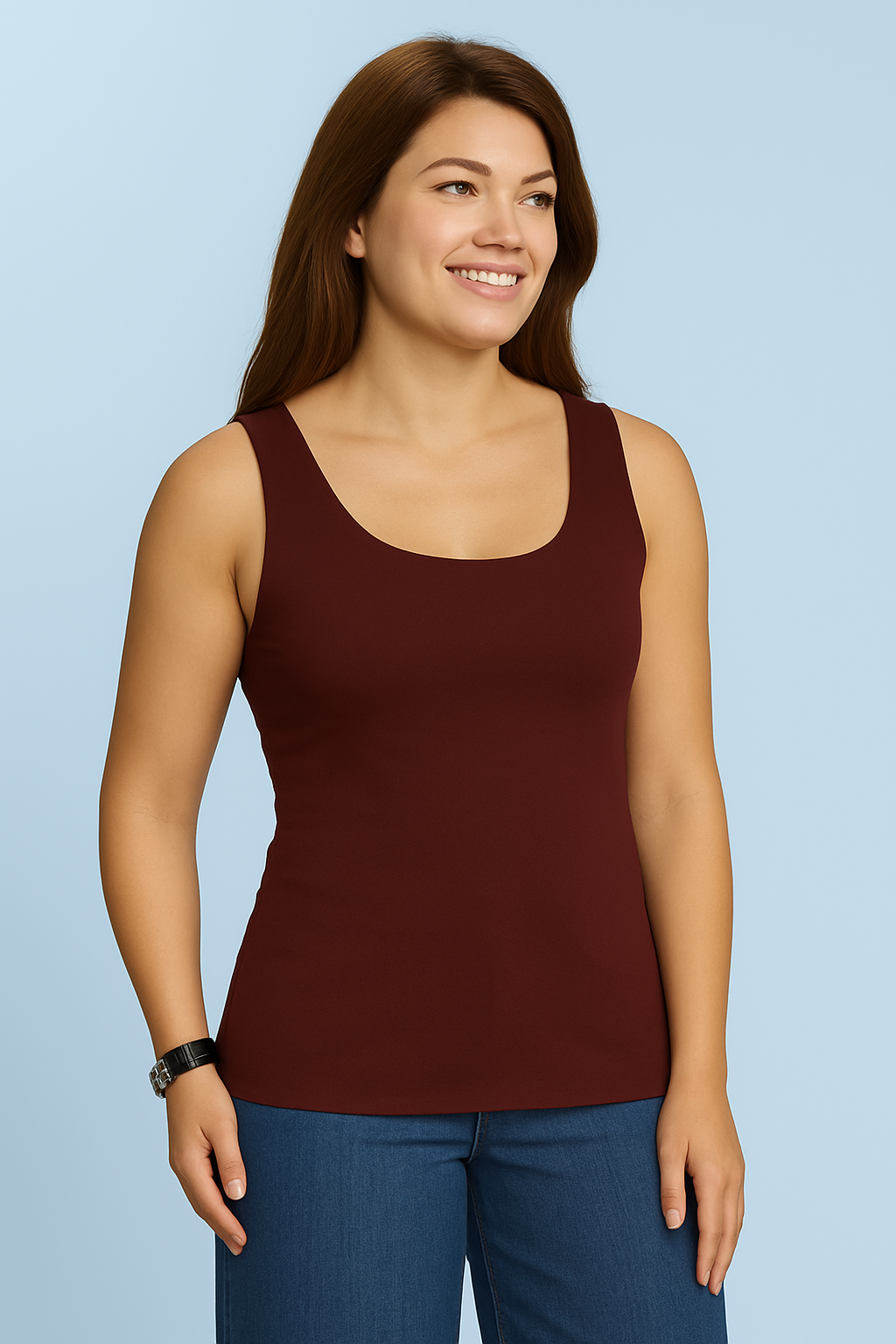 Stephanie Scoop Neck Tank Top Fall 2025 Colors