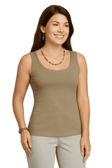 Stephanie Scoop Neck Tank Top Basics