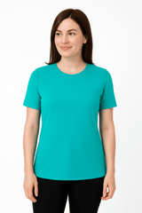 Cathy Jewel Neck Short Sleeve Top