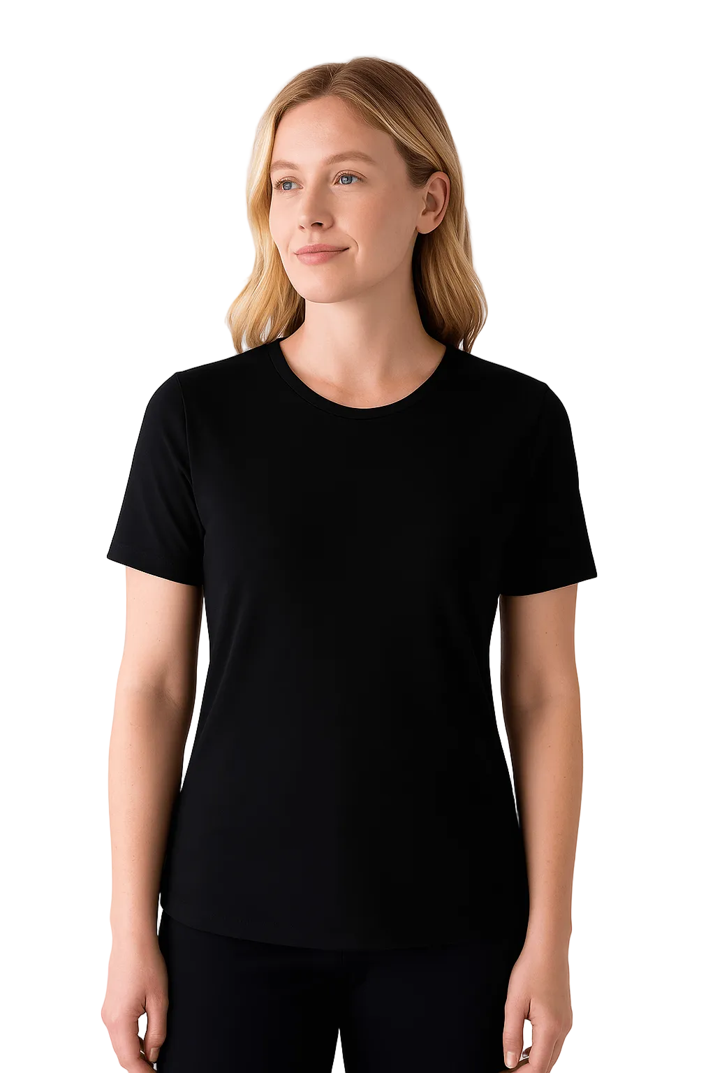 Cathy Short Sleeve Jewel Neck Top