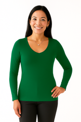 Deborah V-Neck 3/4 Sleeve Fall Colors