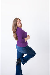 Deborah-3/4 Sleeve V-Neck