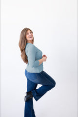 Deborah V-Neck 3/4 Sleeve Top - Seasonal Colors