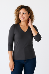 Deborah V-Neck 3/4 Sleeve Top - SALE