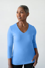 Deborah 3/4 V-Neck Top