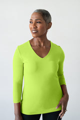 Deborah 3/4 V-Neck Top