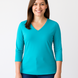 Deborah V-Neck 3/4 Sleeve Top - SALE