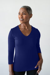 Deborah-3/4 Sleeve V-Neck