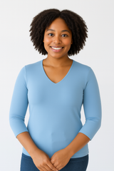 Deborah V-Neck 3/4 Sleeve Top - SALE