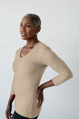 Deborah-3/4 Sleeve V-Neck