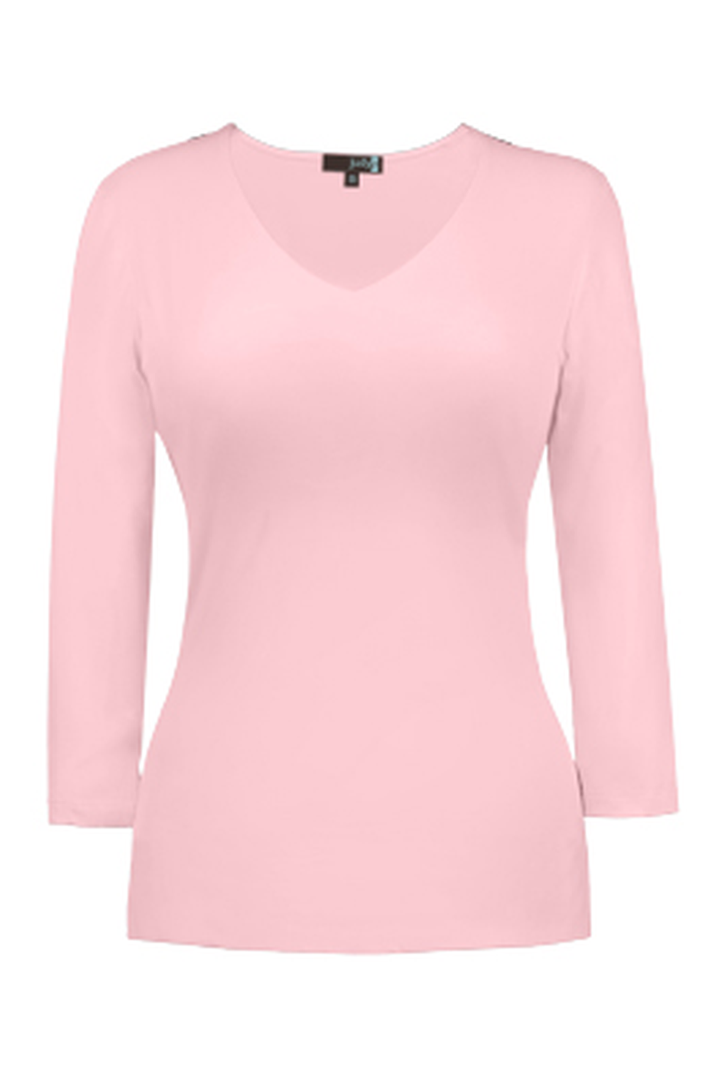 Deborah 3/4 Sleeve V-Neck Top in Pretty In Pink