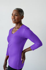 Deborah-3/4 Sleeve V-Neck