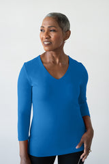 Deborah 3/4 V-Neck Top