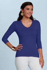 Deborah-3/4 Sleeve V-Neck