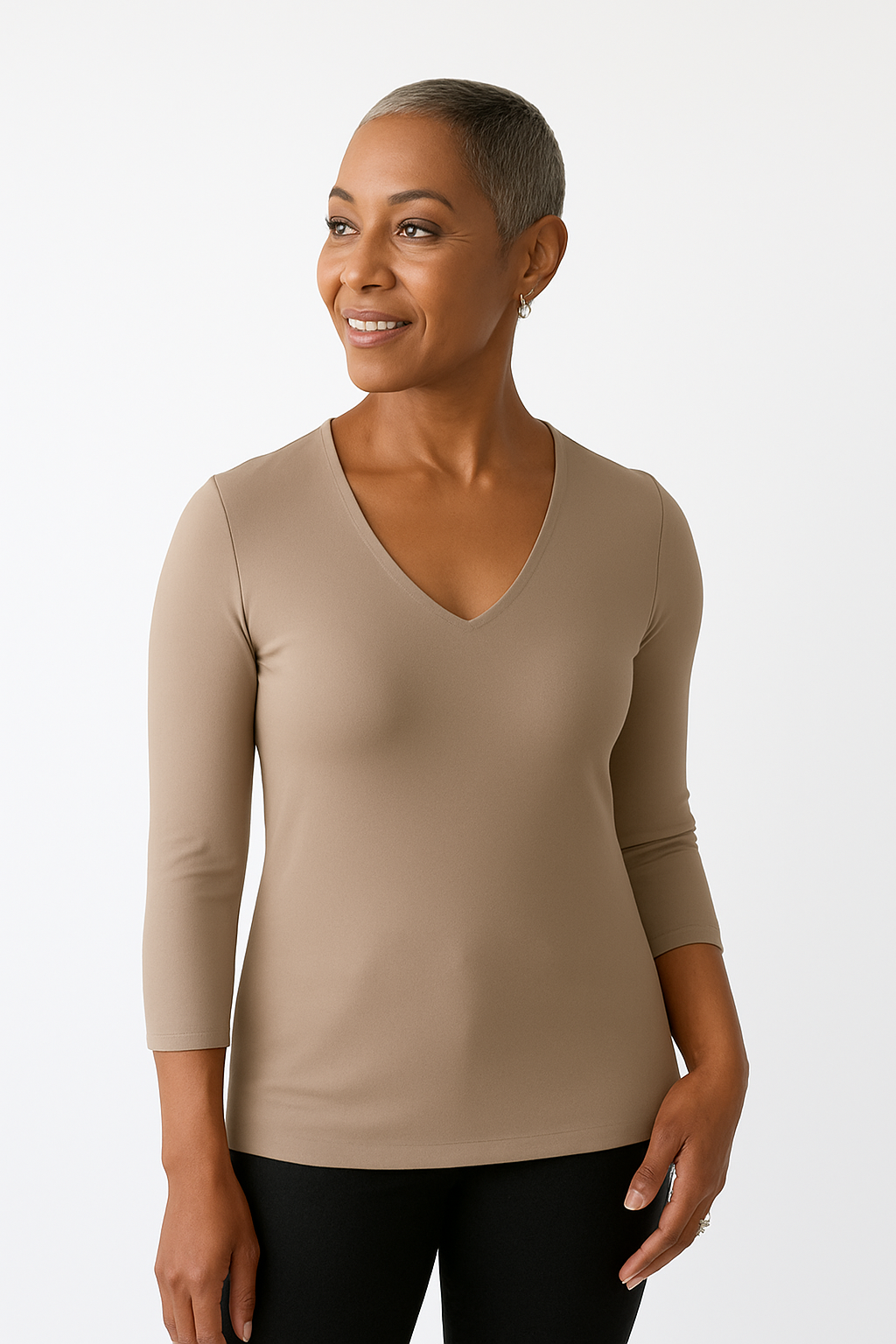 Deborah V-Neck 3/4 Sleeve Top - SALE