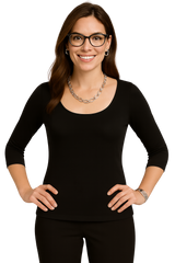 Pamela Scoop Neck 3/4 Sleeve Top NEW STYLE