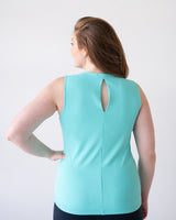 Kelly V-Neck Keyhole Sleeveless Top